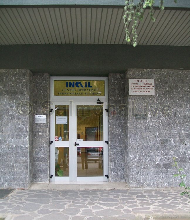 Inail (Istituto Nazionale per l’assicurazione contro gli infortuni sul lavoro) Sulmona